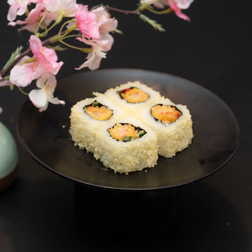 Tempura saumon cru concombre spicy